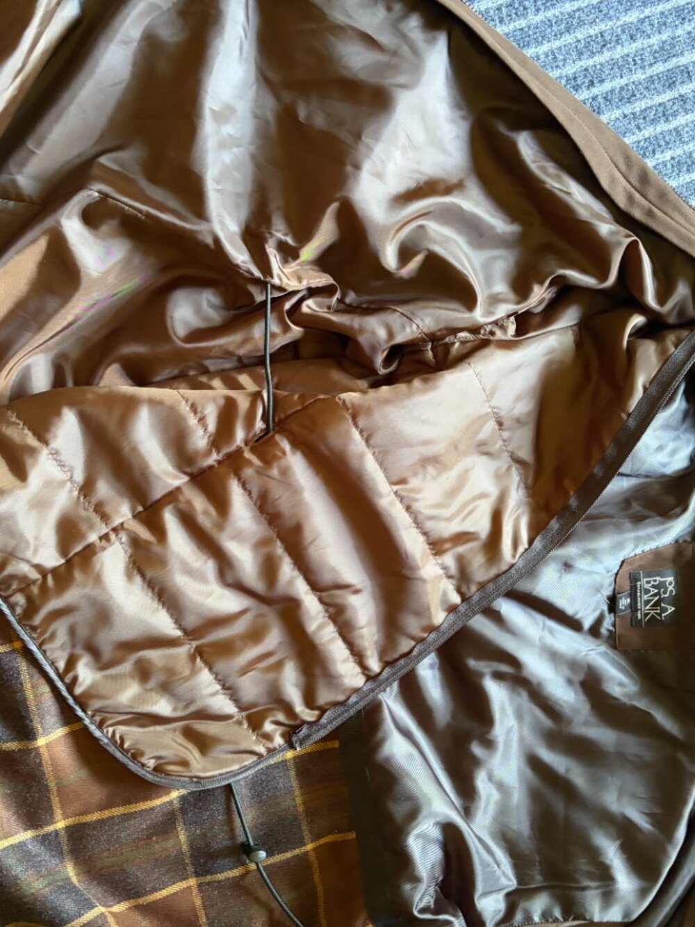 Jos. A. Bank Field Coat Size XL Brown Faux Suede - Picture 4 of 16